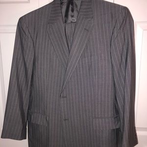Jos A Banks Gray Pinstripe Suit